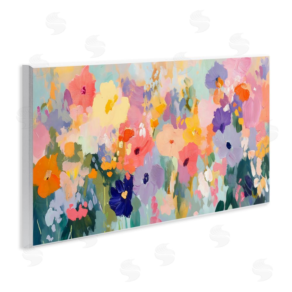 Creative Studio Colorful Garden Variations Wall Plaque with Fixed Lithograph Print