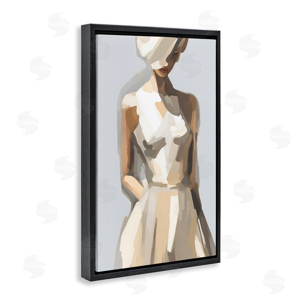 Creative Studio Sophistication of the Muse Black Floating Framed Canvas Wall Art Print