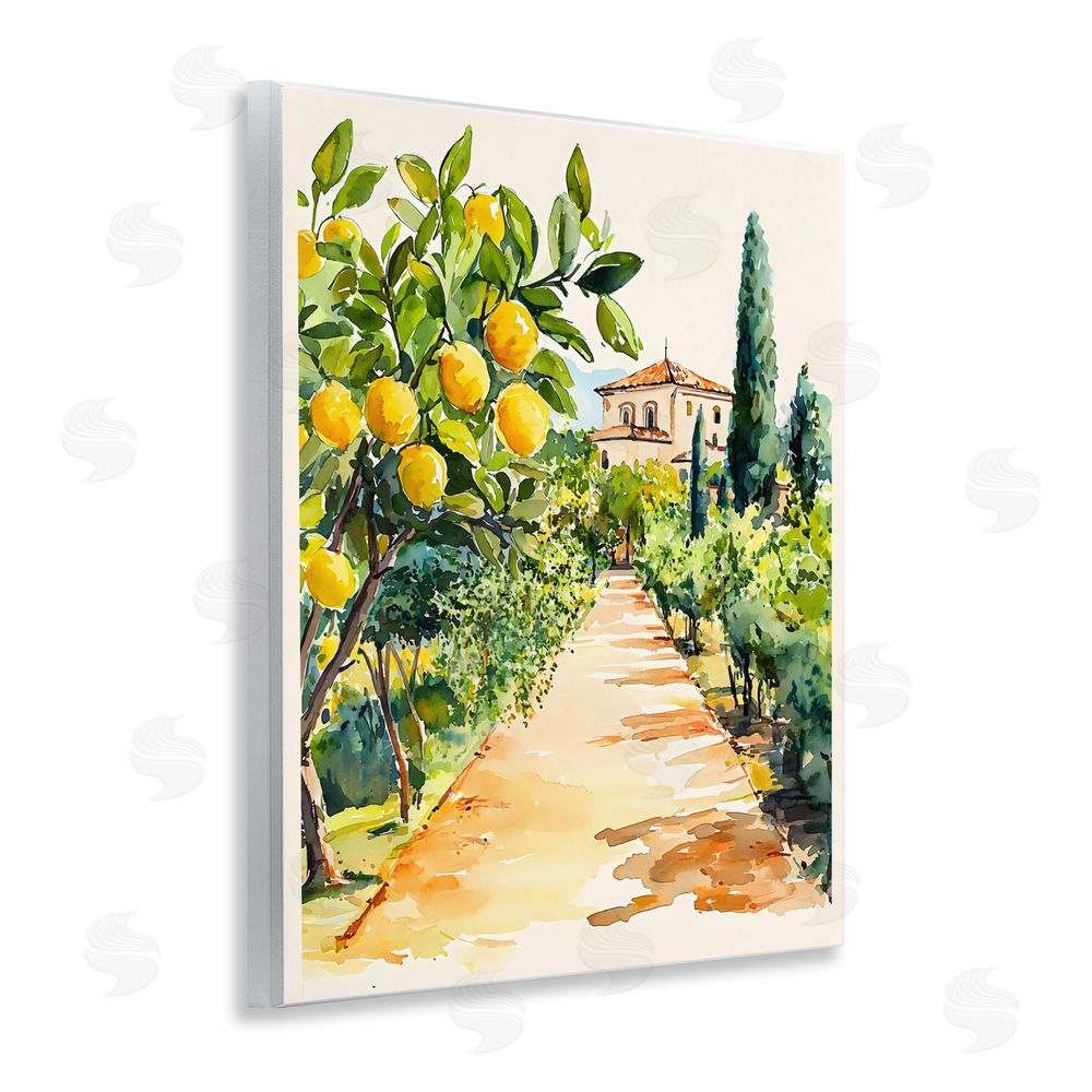LSR Design Studio Lemon Grove Pathway Wall Plaque Home Decor Art Print