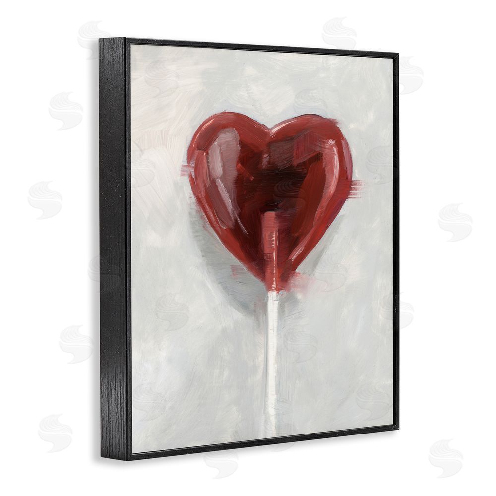 Ethan Harper Heart Shaped Lollipop Blacked Framed Giclee Wall Art Print