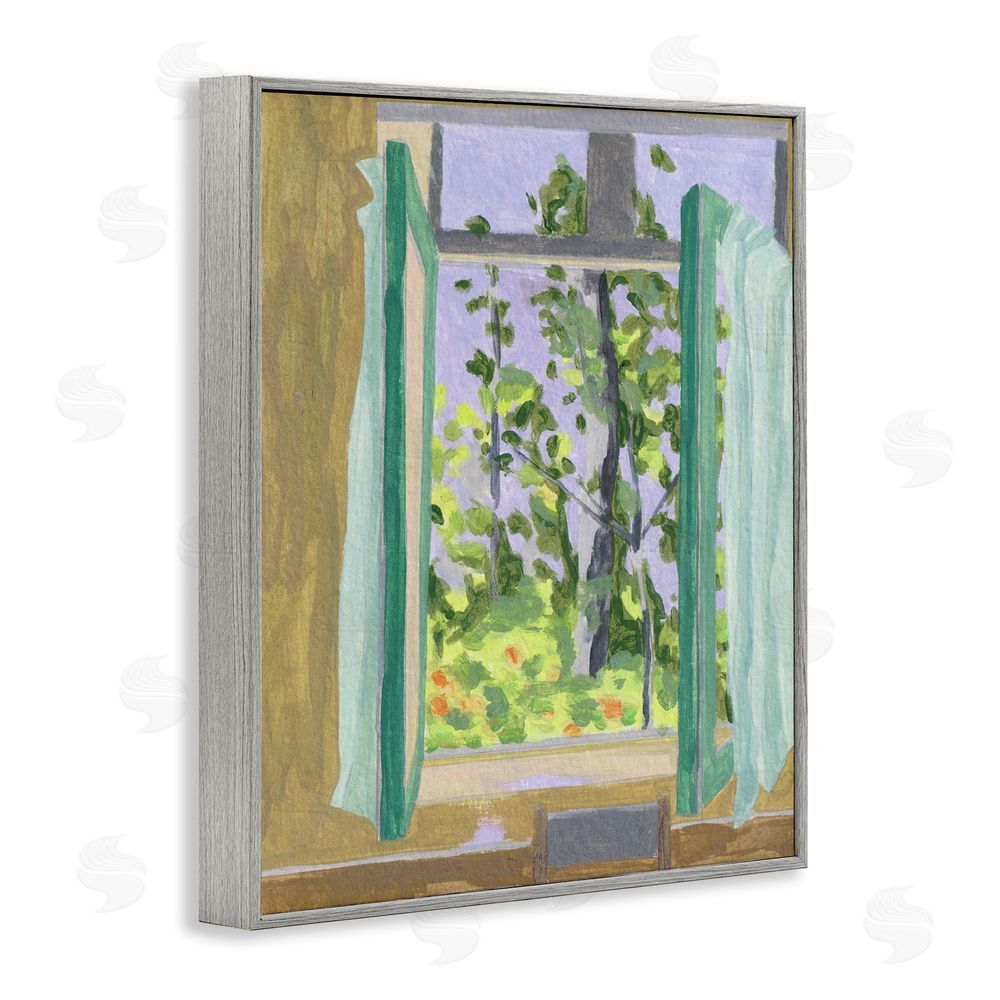 Melissa Wang A Seat For Spring Gray Framed Giclee Print Wall Art