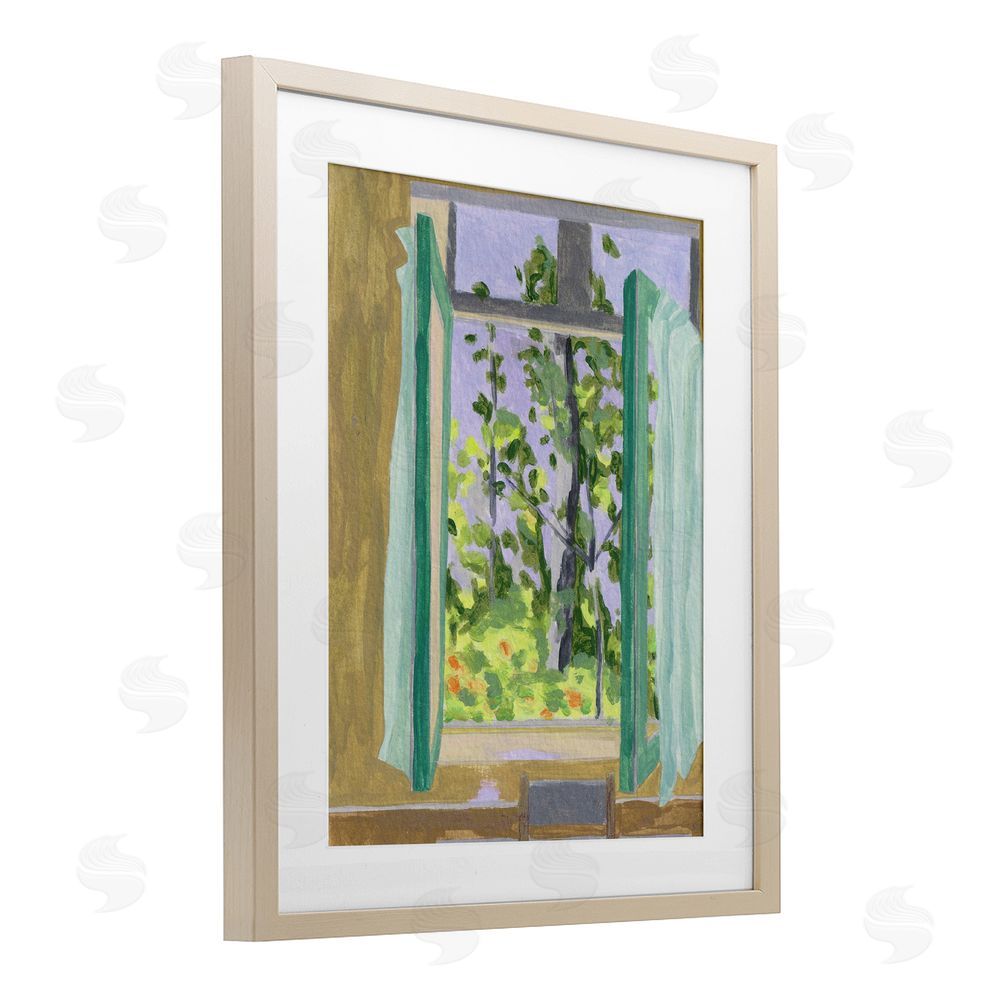 Melissa Wang A Seat For Spring Brown Framed Print Under Glass Wall Art