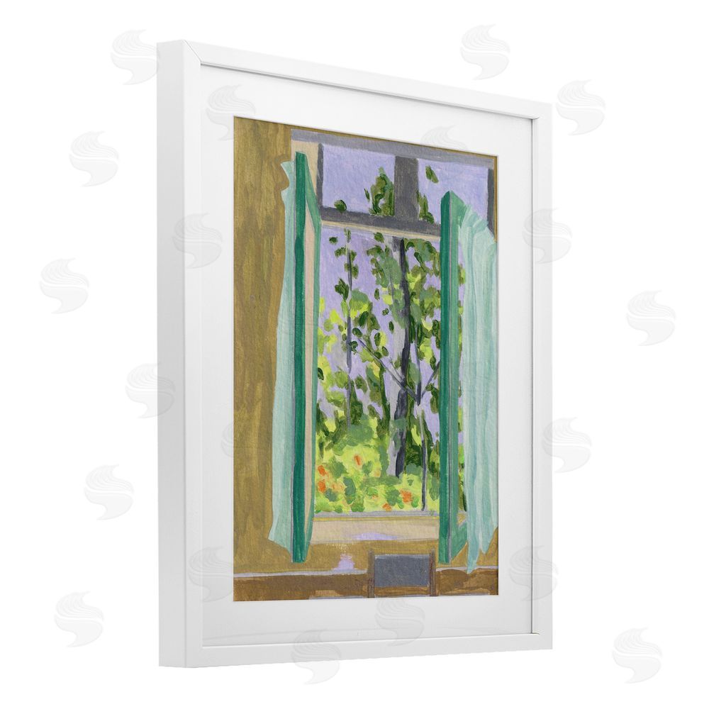 Melissa Wang A Seat For Spring White Framed Print Under Glass Wall Art