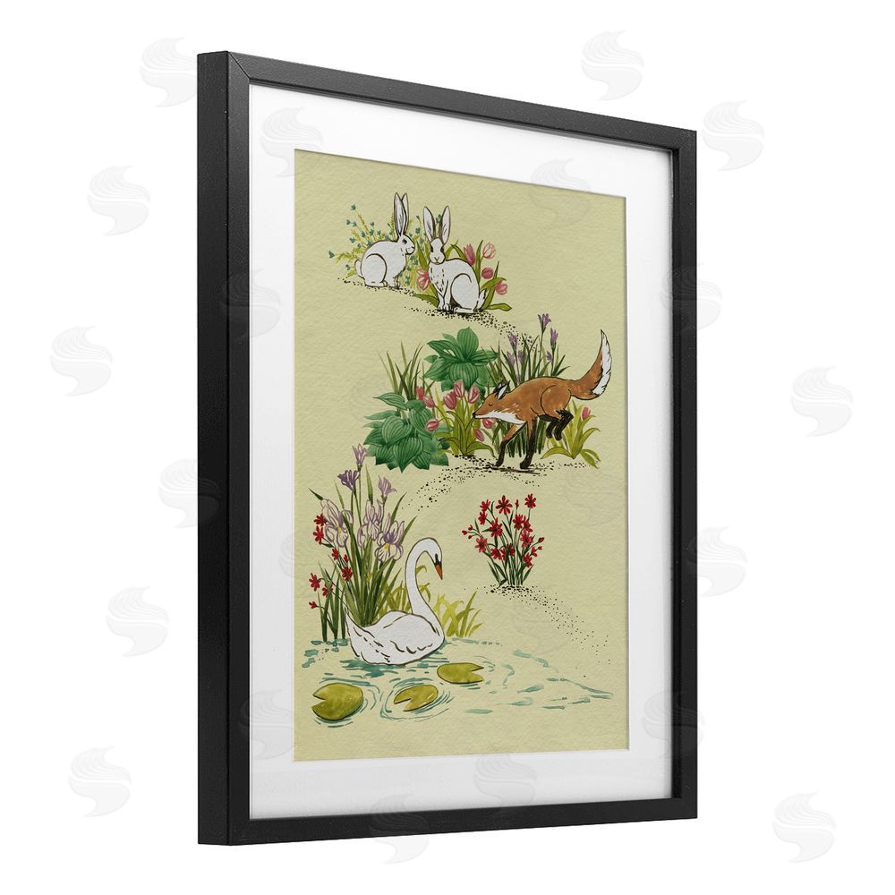 Grace Popp Animals In Nature Scenes Black Framed Print Under Glass Wall Art