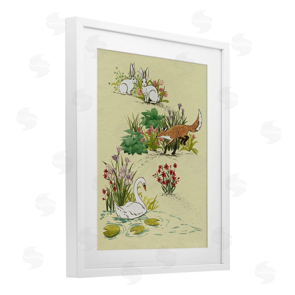 Grace Popp Animals In Nature Scenes White Framed Print Under Glass Wall Art
