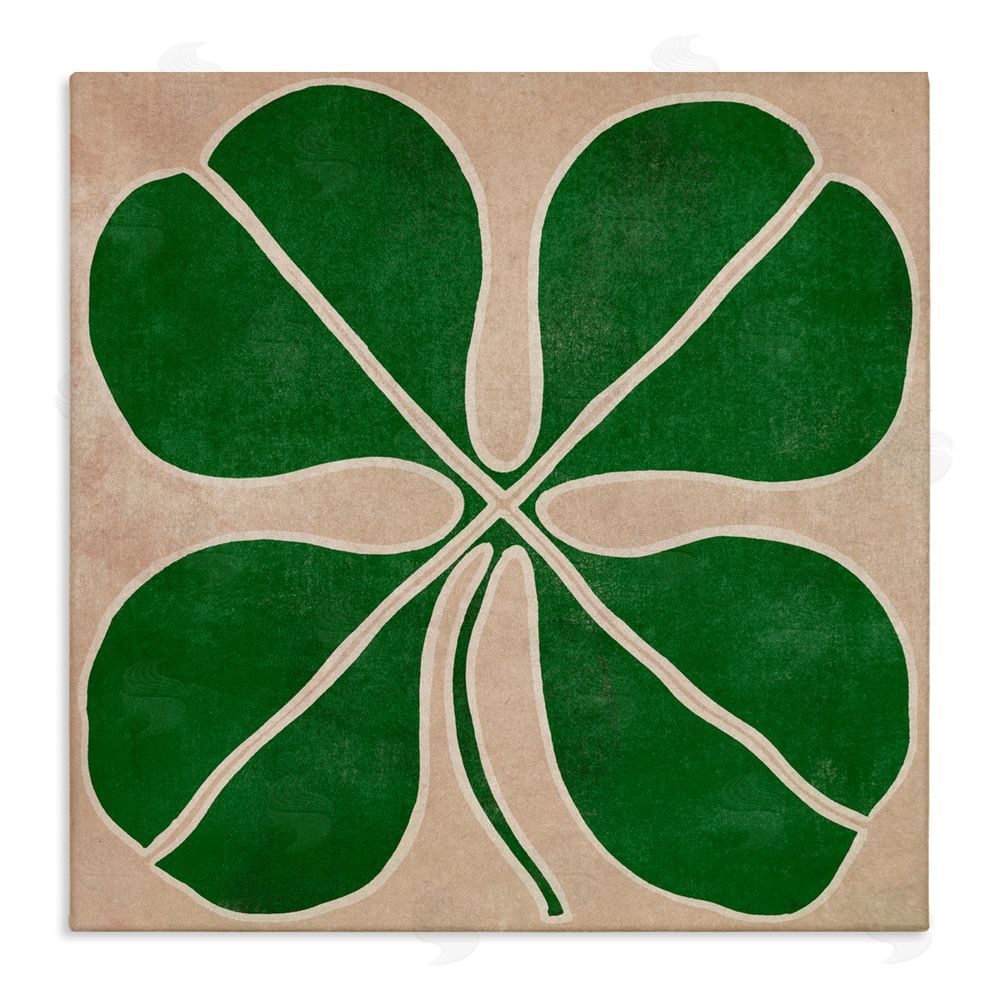 June Erica Vess Four Leaf Symmetry Stretched Canvas Wall Art Print