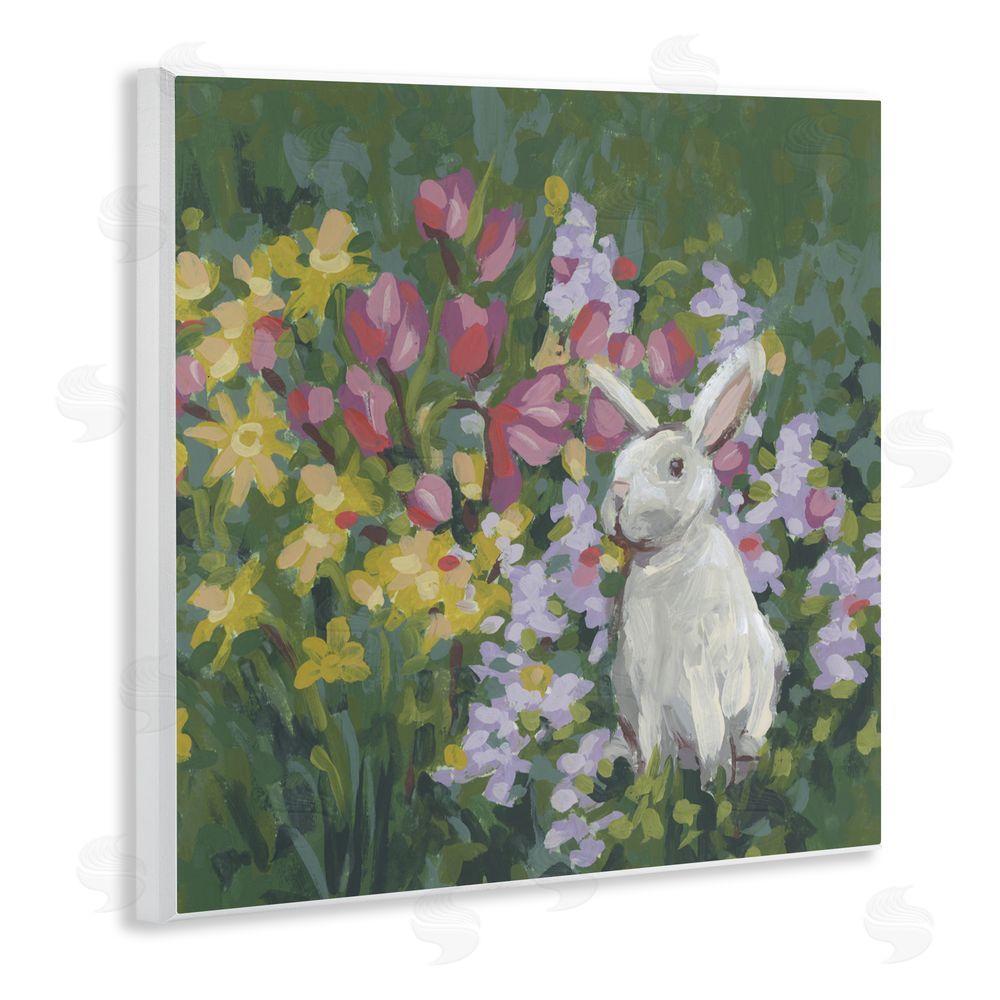 June Erica Vess Botanical Bliss Bunny Wall Plaque Art Print