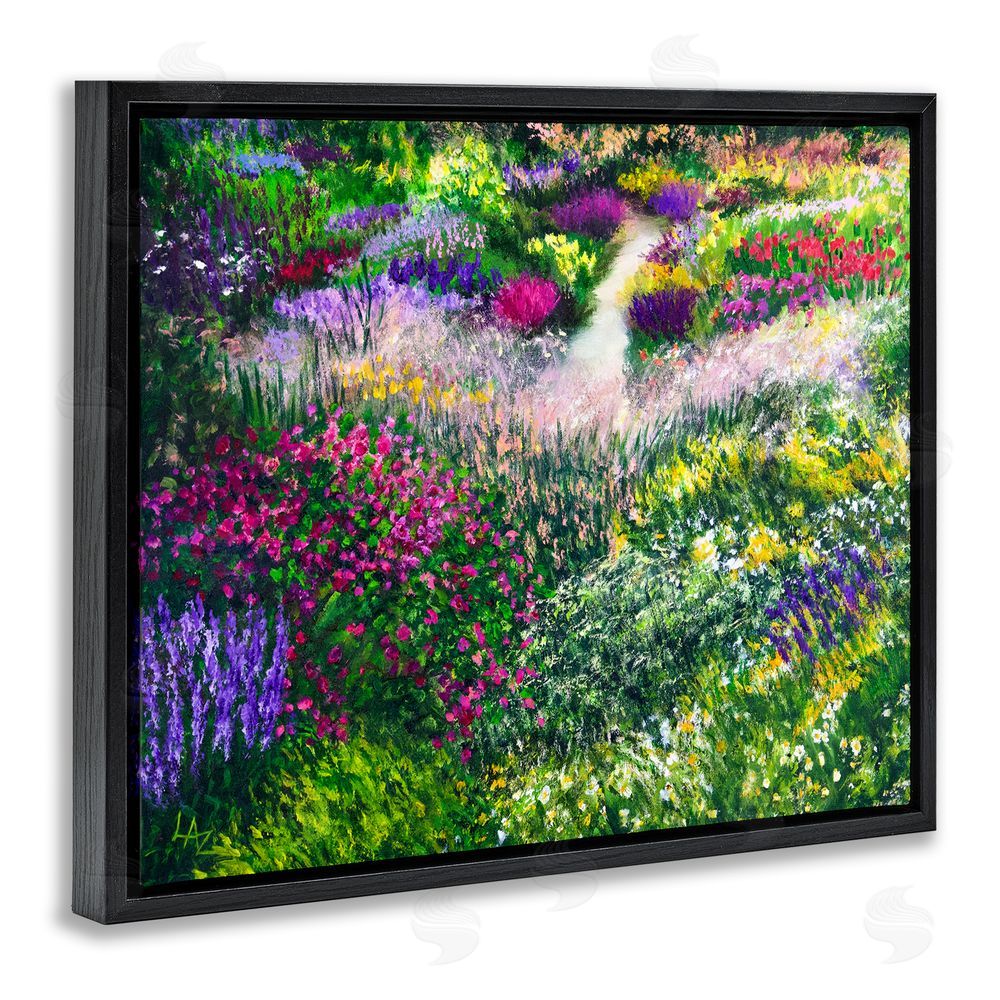 Lee Ann Zirbes Breath Of Spring Meadow Black Floating Frame Canvas Wall Art Print