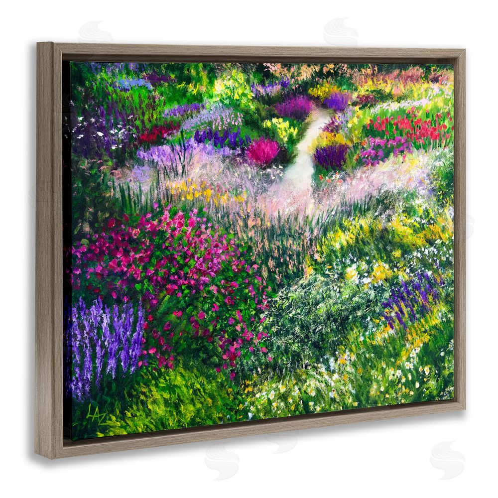 Lee Ann Zirbes Breath Of Spring Meadow Brown Floating Frame Canvas Wall Art Print