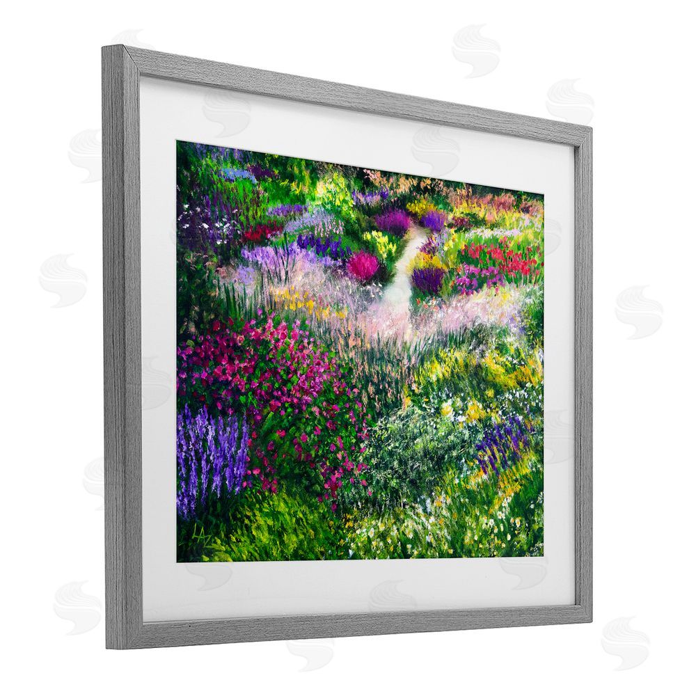 Lee Ann Zirbes Breath Of Spring Meadow Gray Framed Print Under Glass Wall Art