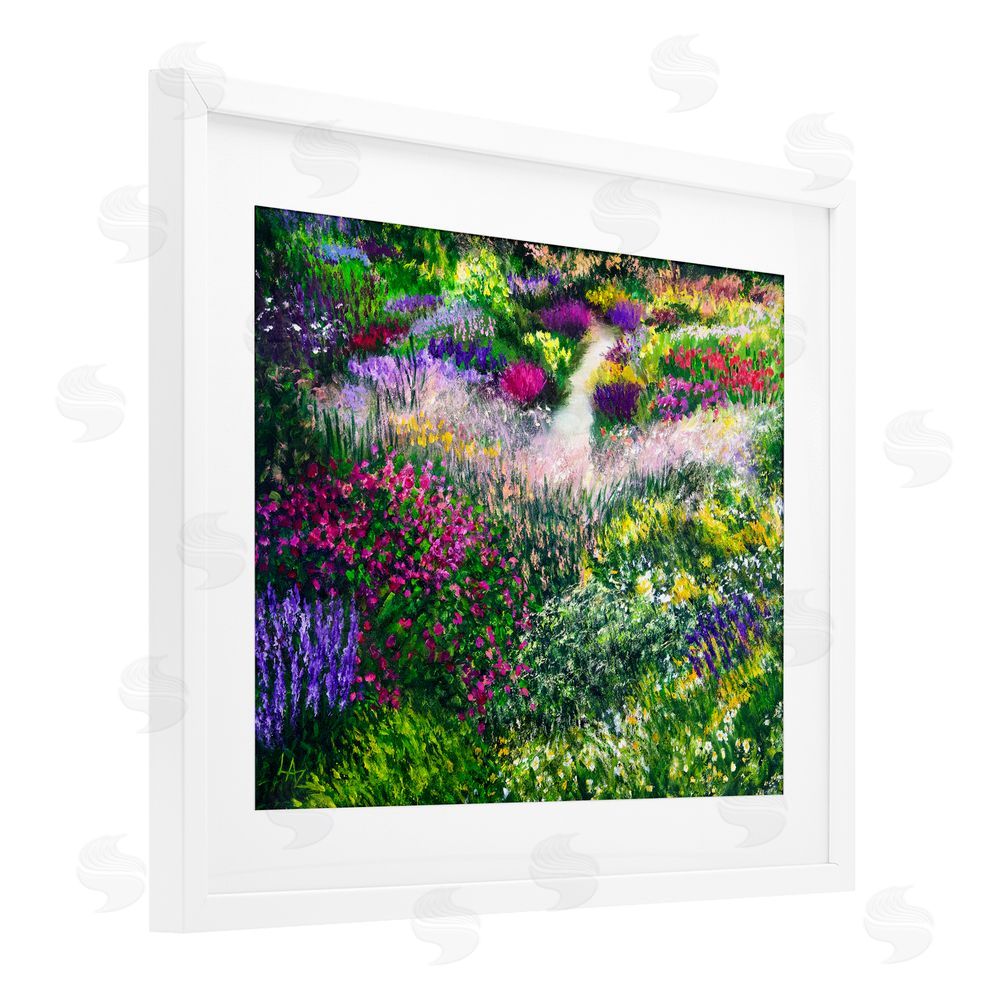 Lee Ann Zirbes Breath Of Spring Meadow White Framed Print Under Glass Wall Art