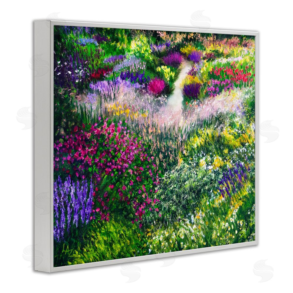 Lee Ann Zirbes Breath Of Spring Meadow White Framed Giclee Wall Art Print
