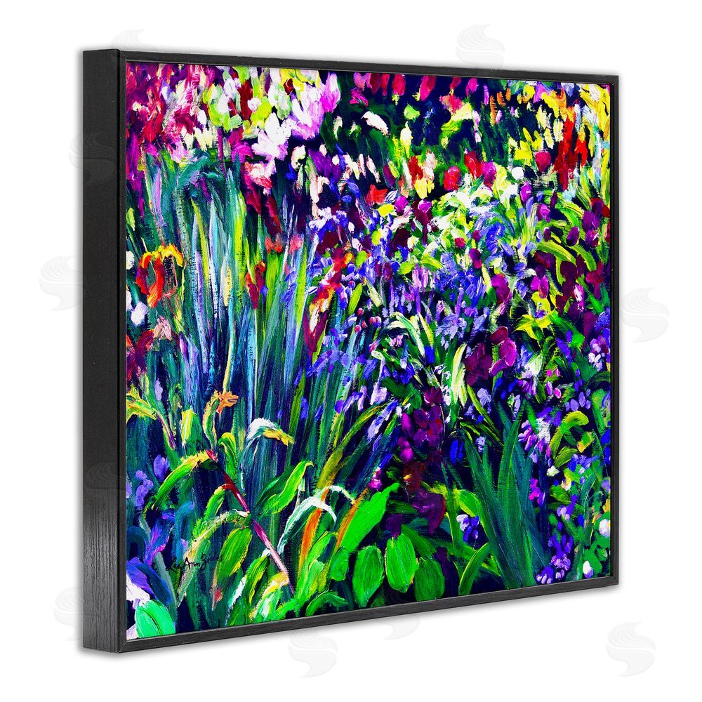 Lee Ann Zirbes Vibrant Confetti Garden Black Framed Giclee Wall Art Print