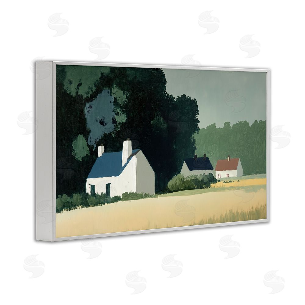 Annabelle Hall American Life in Serene Cottages White Framed Giclee Wall Art Print