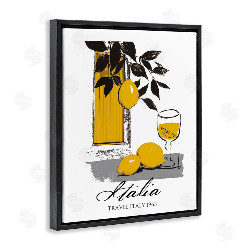 Annabelle Hall Travel Italia Lemons Black Floating Frame Canvas Wall Art Print
