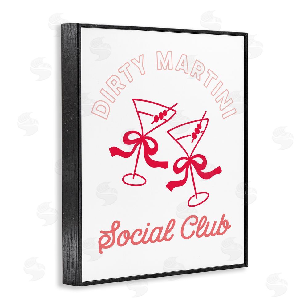 Lettered and Lined Pink Martini Social Club Black Framed Giclee Wall Art