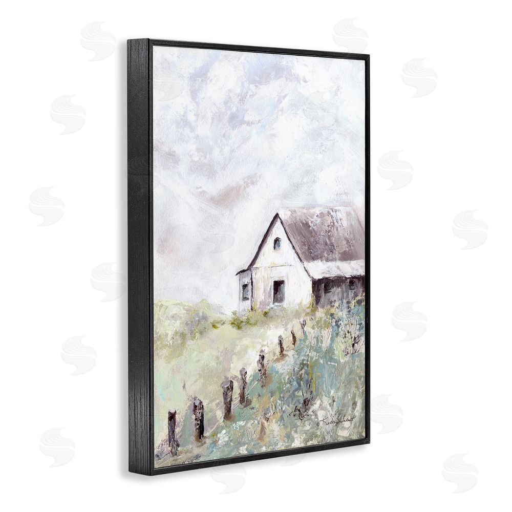 Kelley Talent Barnyard in Morning Light Black Framed Giclee Wall Art Print