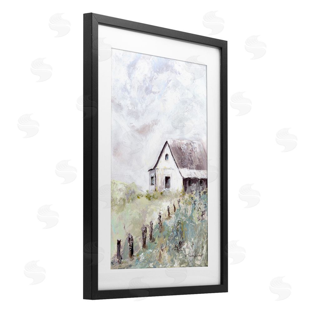Kelley Talent Barnyard in Morning Light Black Framed Print Under Glass Wall Art