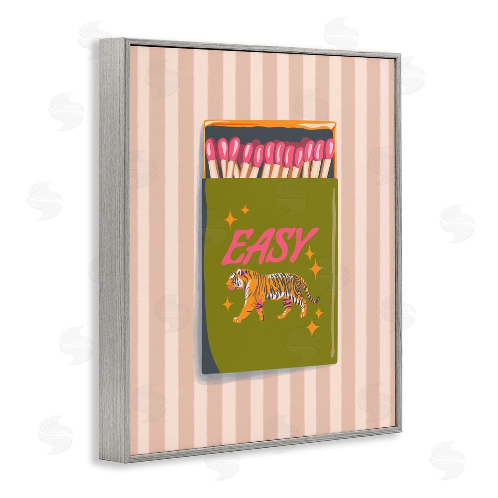 Elyse Anastacia Easy Tiger Retro Matches Gray Framed Giclee Print Wall Art