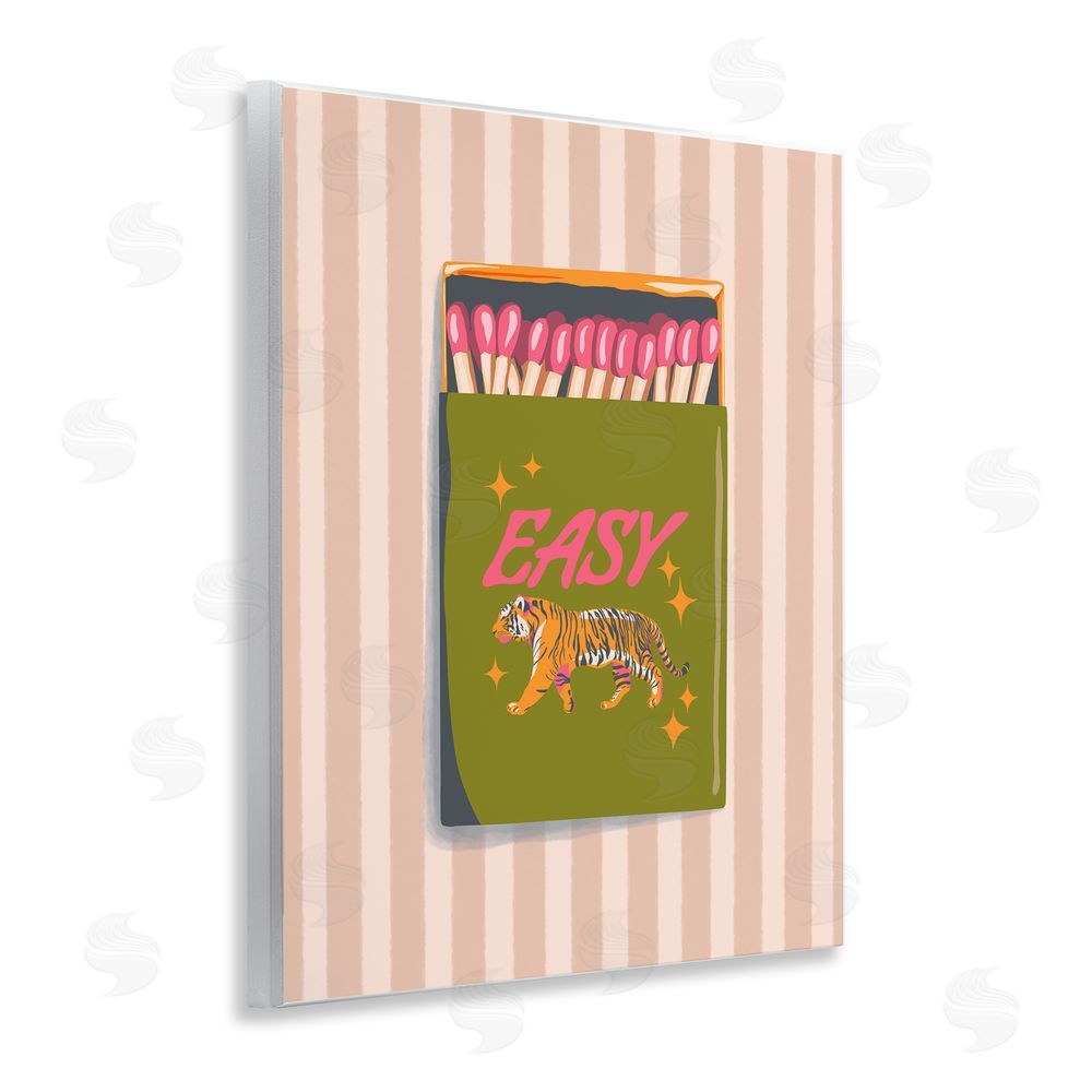 Elyse Anastacia Easy Tiger Retro Matches Wooden Wall Plaque Art Print