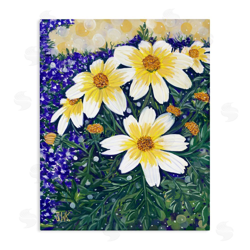 Sarah Waldron Kimball Summer Garden Cosmos Stretched Canvas Wall Art Print