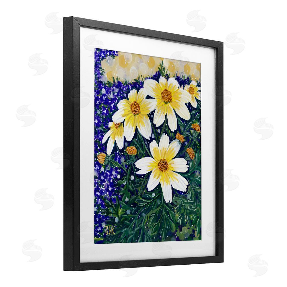 Sarah Waldron Kimball Summer Garden Cosmos Black Framed Print Under Glass Wall Art