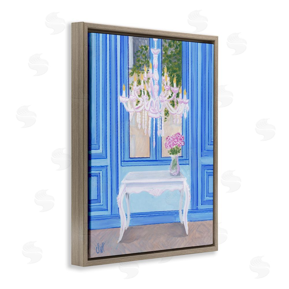 Sarah Waldron Kimball French Window Architecture Brown Floating Frame Canvas Wall Art Print