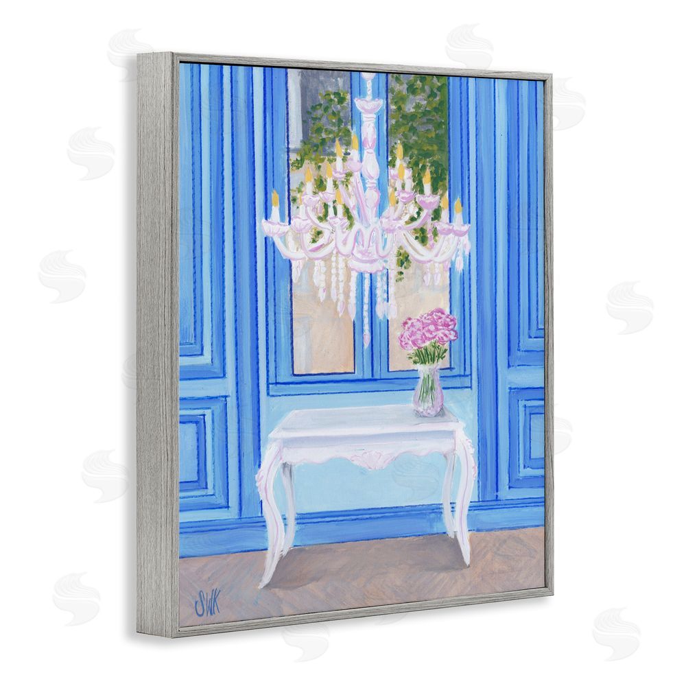 Sarah Waldron Kimball French Window Architecture Gray Framed Giclee Wall Art Print