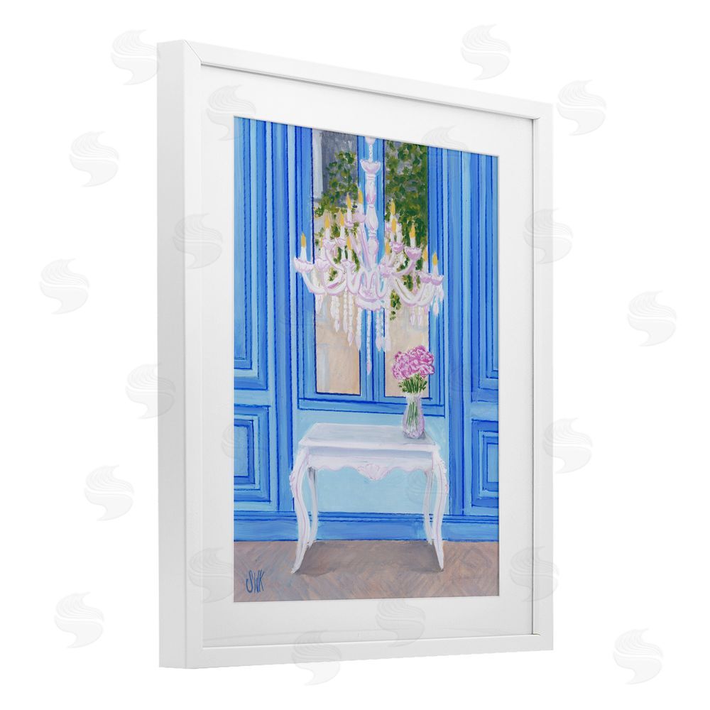 Sarah Waldron Kimball French Window Architecture White Framed Print Under Glass Wall Art