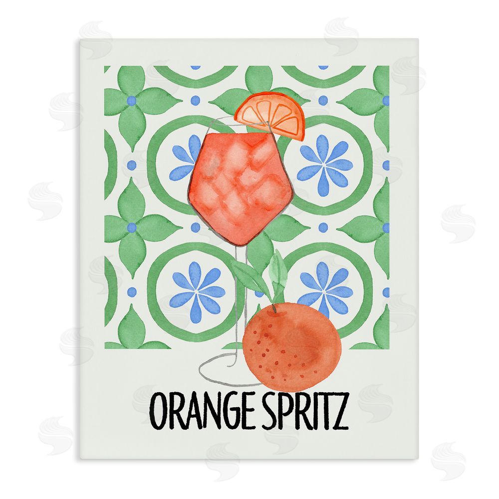 Nina Jacobs Orange Spritz On My Mind Stretched Canvas Wall Art Print
