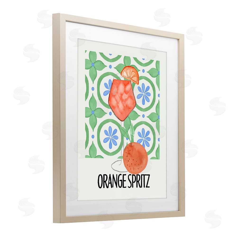 Nina Jacobs Orange Spritz On My Mind Brown Framed Print Under Glass Wall Art