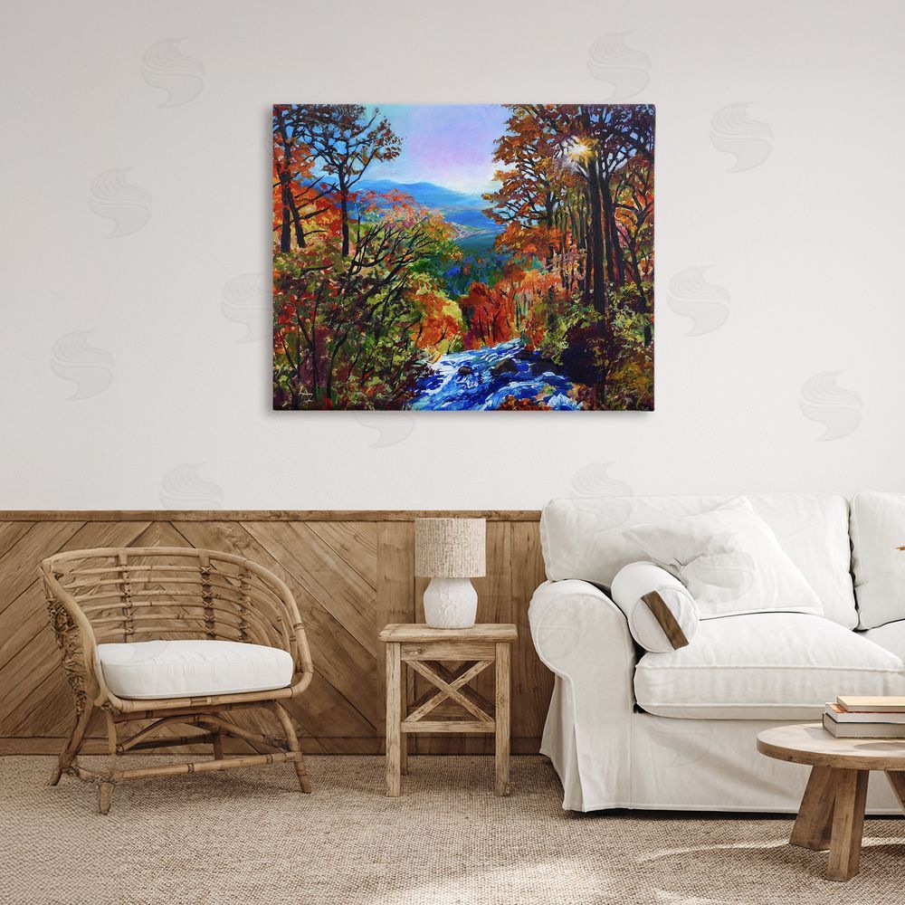 Lee Ann Zirbes Mountain Top Mosaic Canvas Art on Wall