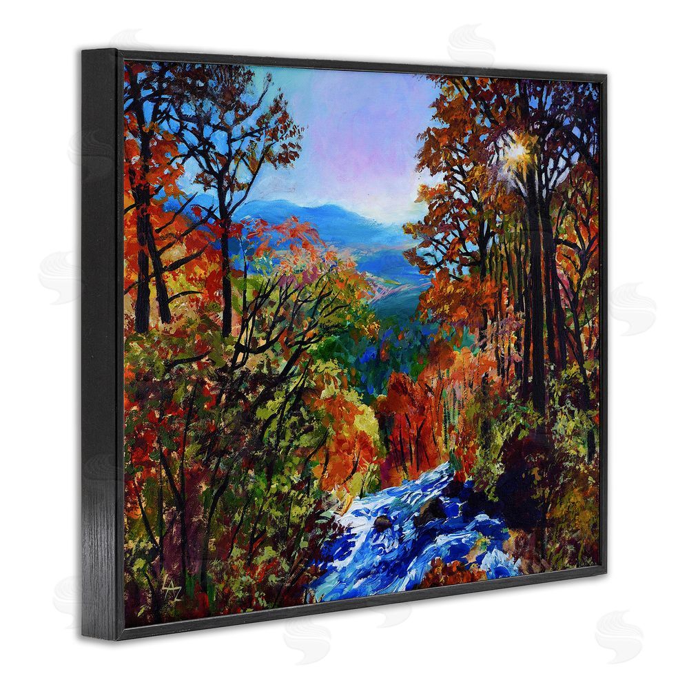 Lee Ann Zirbes Mountain Top Mosaic Black Framed Giclee Wall Art Print