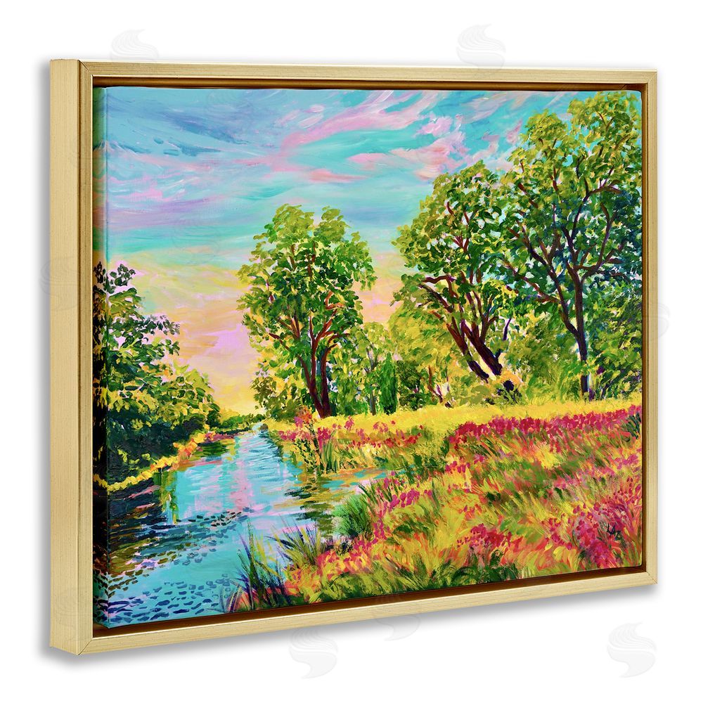 Lee Ann Zirbes Day Of Grace Landscape Gold Floating Frame Canvas Wall Art Print