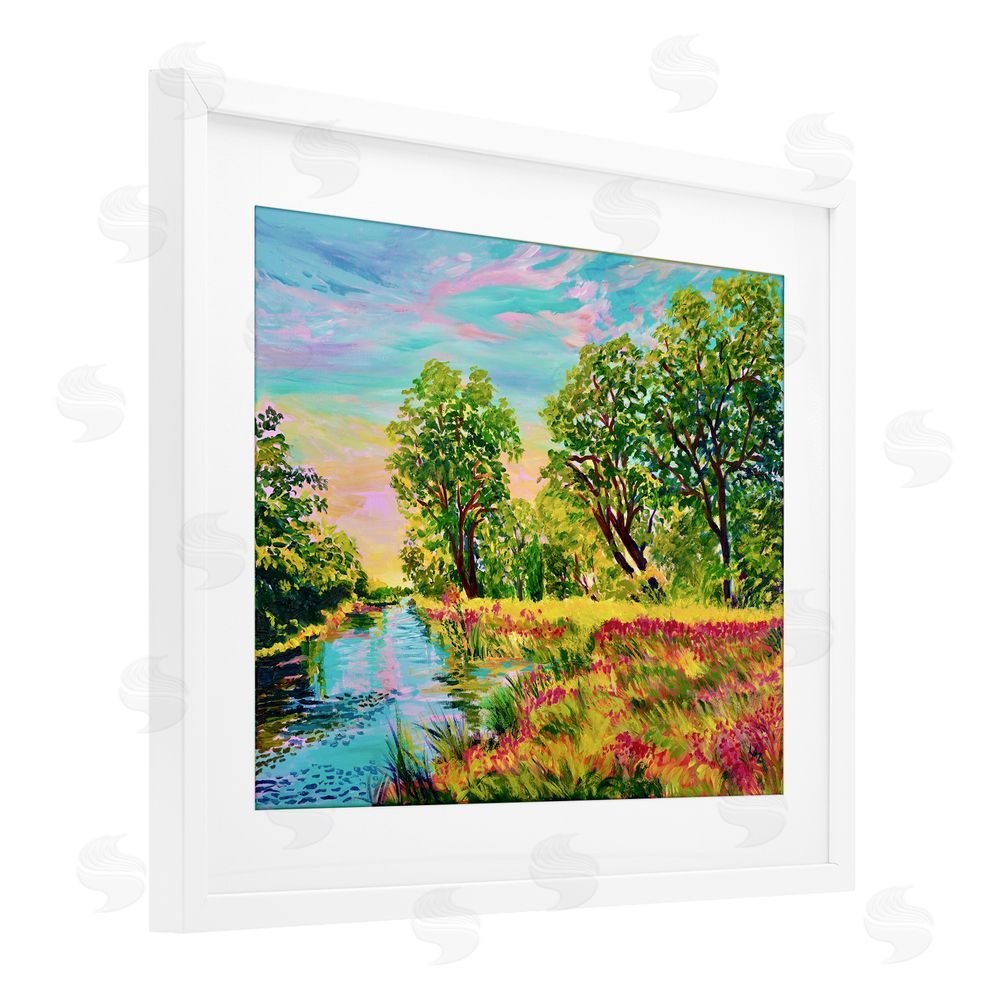 Lee Ann Zirbes Day Of Grace Landscape White Framed Print Under Glass with Mat Wall Art