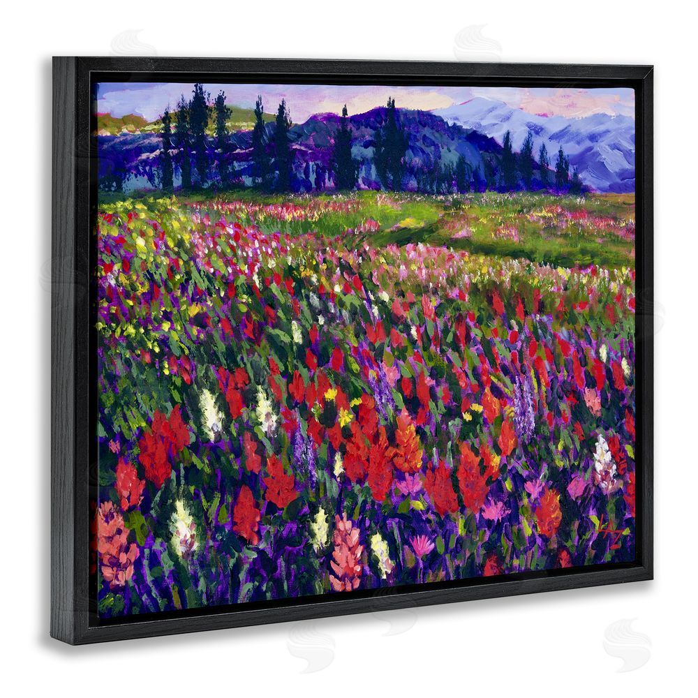 Lee Ann Zirbes Roadside Rhythm Meadow Black Floating Frame Canvas Wall Art Print