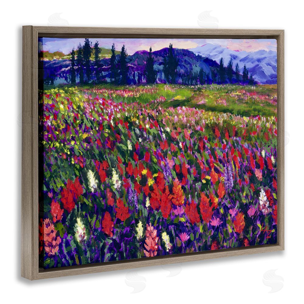 Lee Ann Zirbes Roadside Rhythm Meadow Brown Floating Frame Canvas Wall Art Print