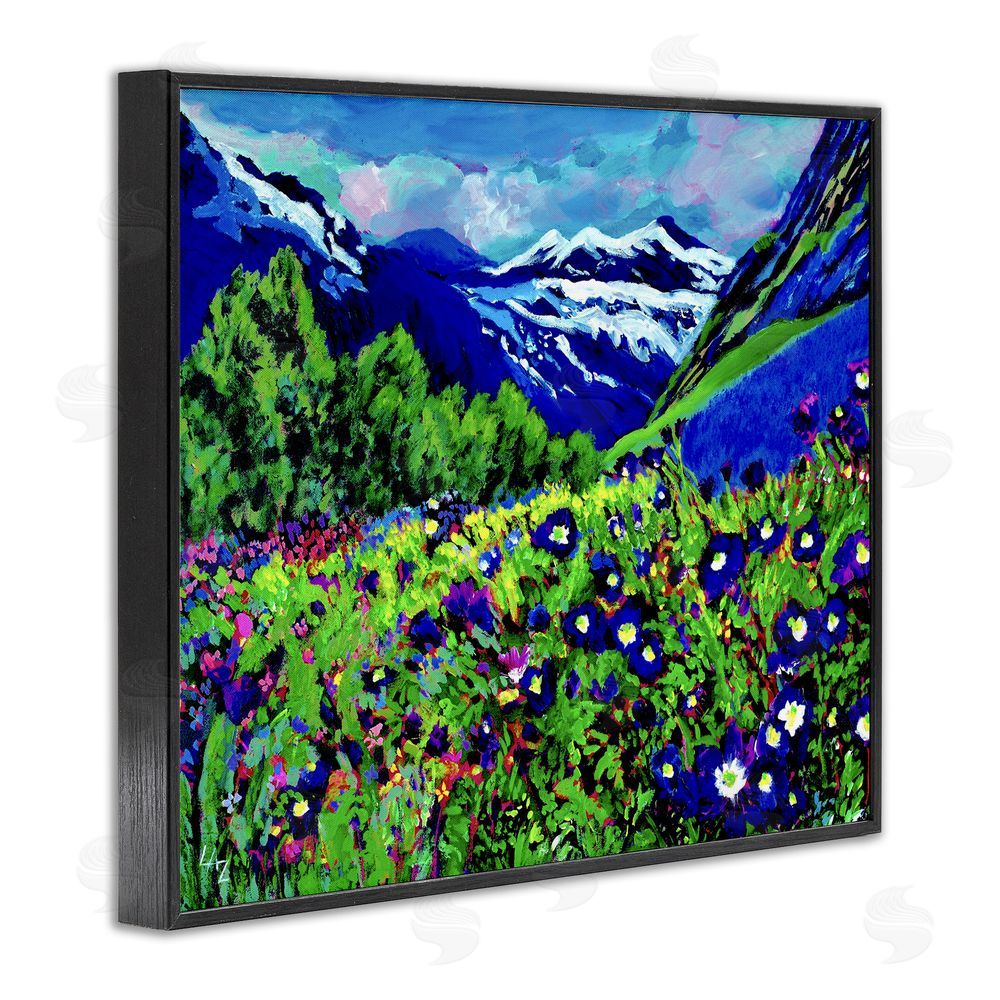 Lee Ann Zirbes Memory Mountain Valley Black Framed Giclee Wall Art Print