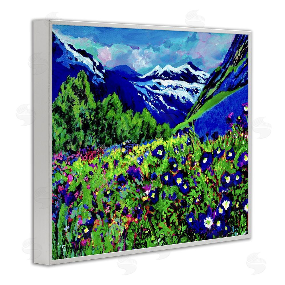 Lee Ann Zirbes Memory Mountain Valley White Framed Giclee Wall Art Print