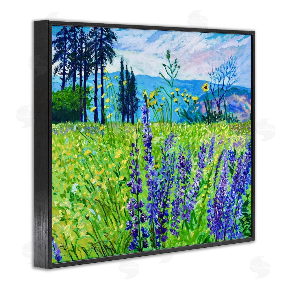 Lee Ann Zirbes Vibrant Elevation Blooms Black Framed Giclee Wall Art Print
