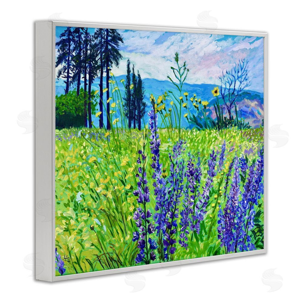 Lee Ann Zirbes Vibrant Elevation Blooms White Framed Giclee Wall Art Print