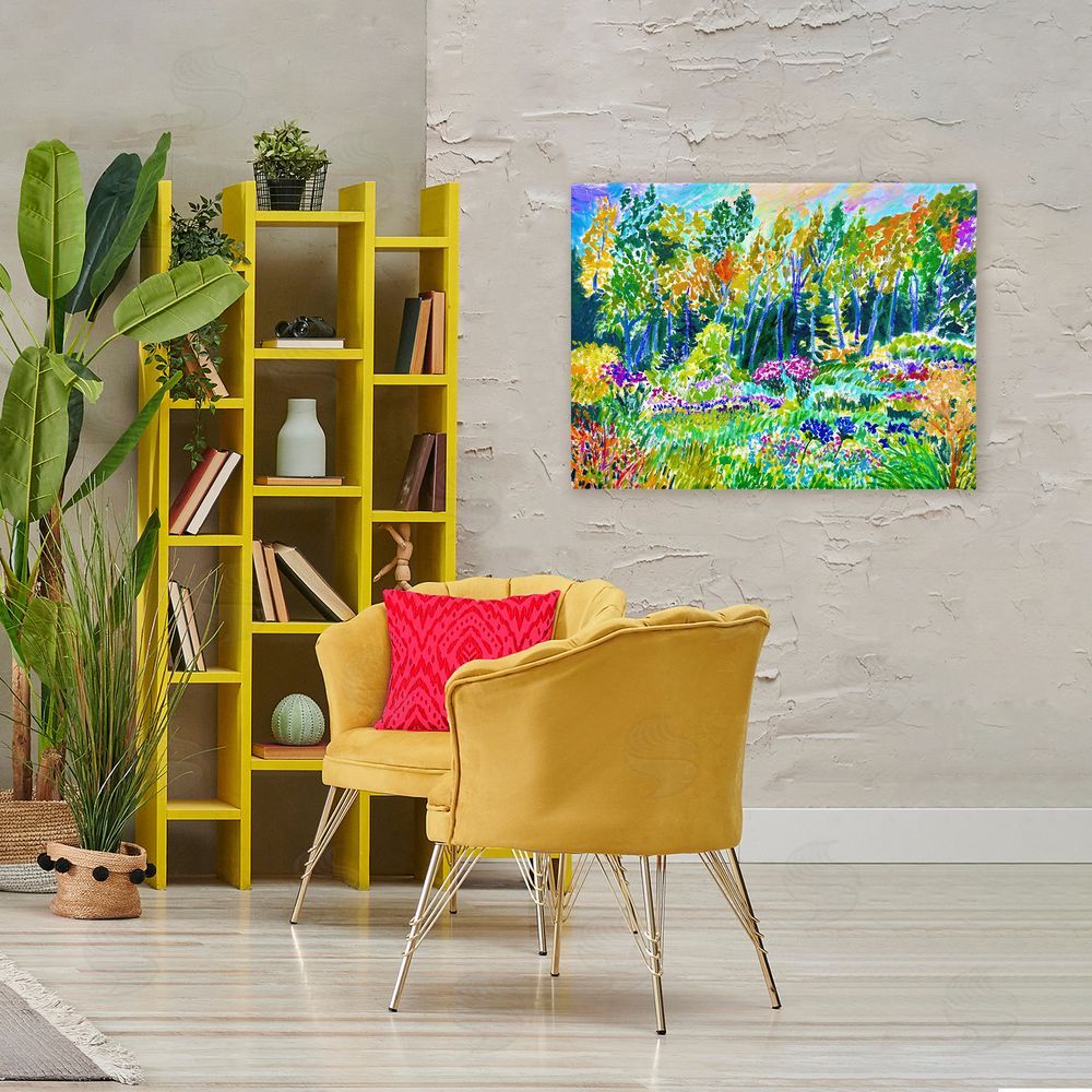 Lee Ann Zirbes Abstract Rainbow Forest Canvas Art on Wall