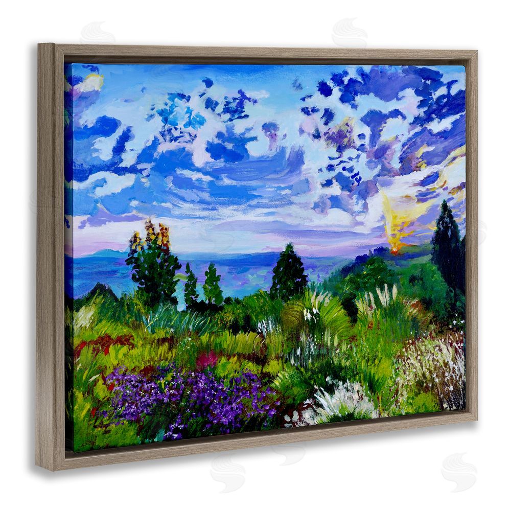 Lee Ann Zirbes Distinctive Nature Landscape Brown Floating Frame Canvas Wall Art Print