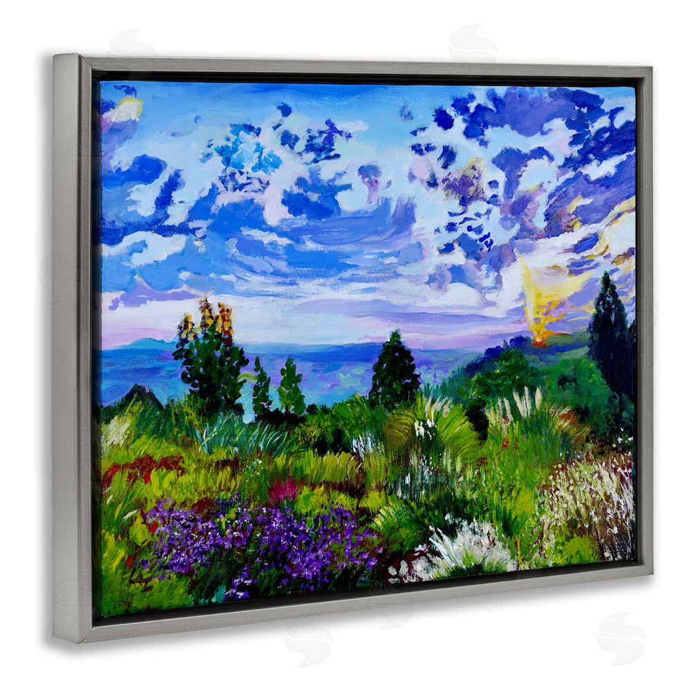 Lee Ann Zirbes Distinctive Nature Landscape Gray Floating Frame Canvas Wall Art Print
