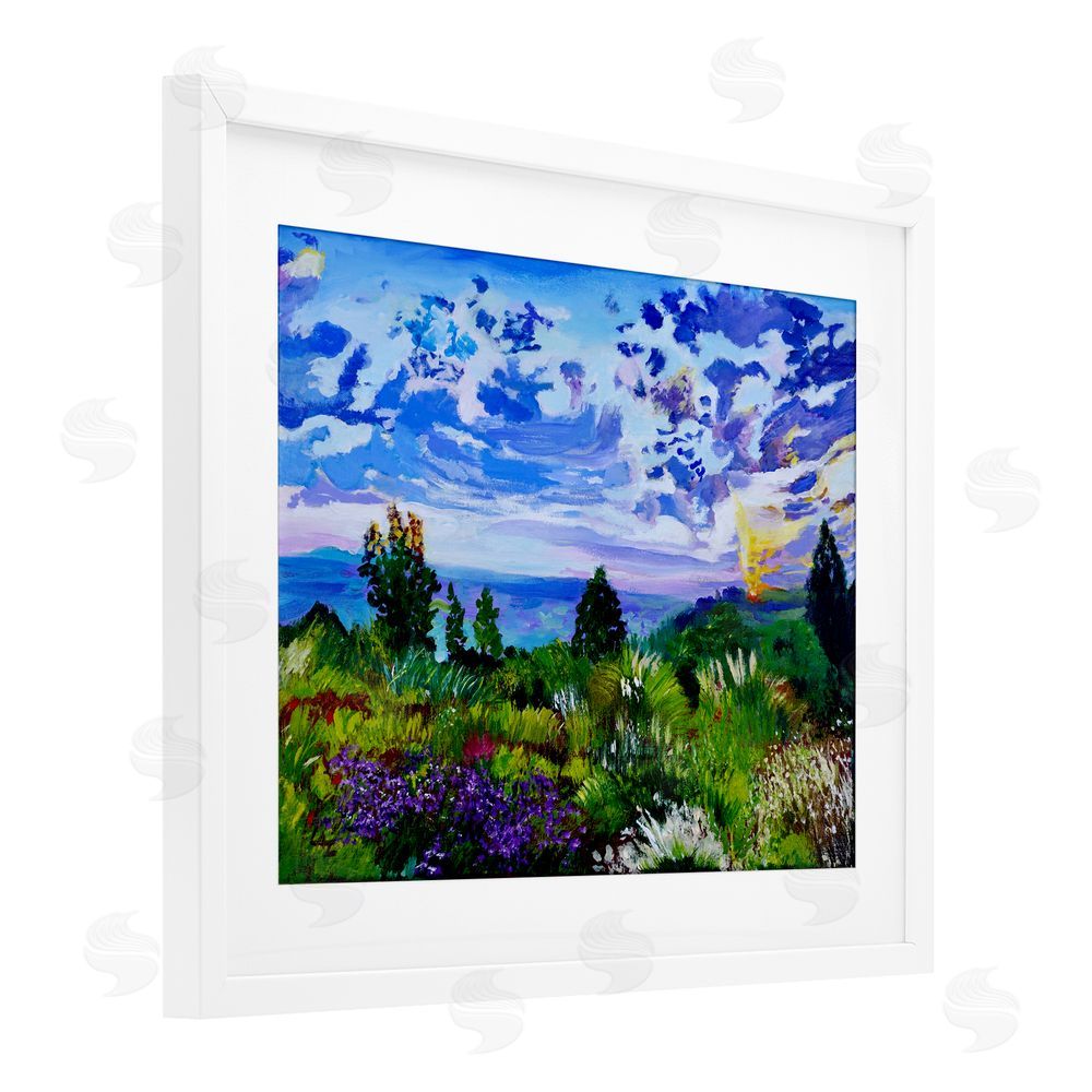 Lee Ann Zirbes Distinctive Nature Landscape White Framed Print Under Glass with Mat Wall Art