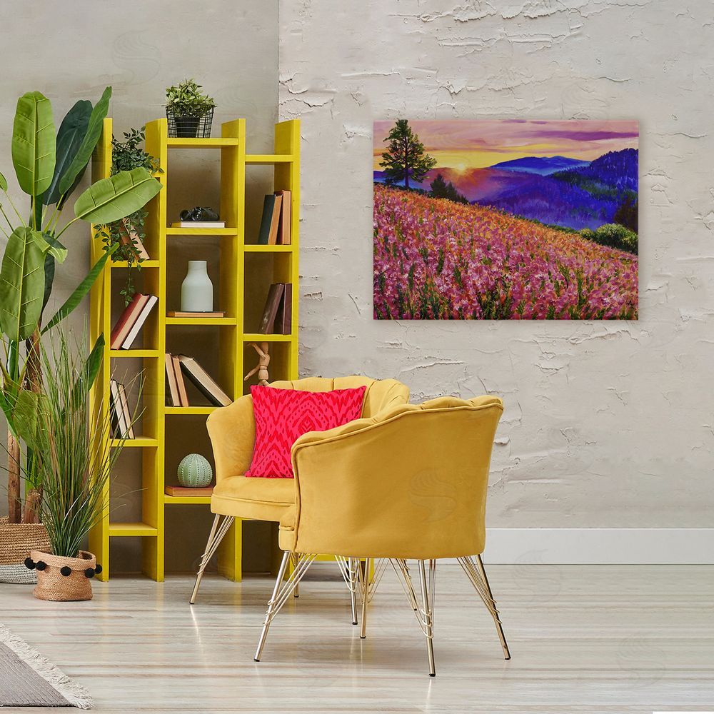 Lee Ann Zirbes Golden Moment Hillside View Canvas Art on Wall