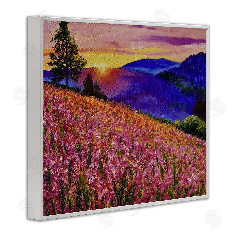 Lee Ann Zirbes Golden Moment Hillside View White Framed Giclee Wall Art Print