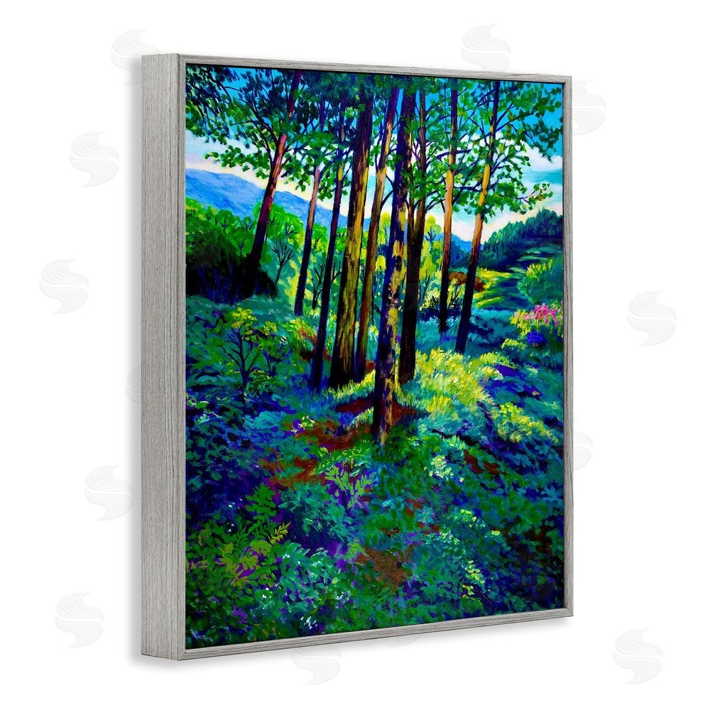 Lee Ann Zirbes Blue Ridge Mountain Breezes Gray Framed Giclee Wall Art Print