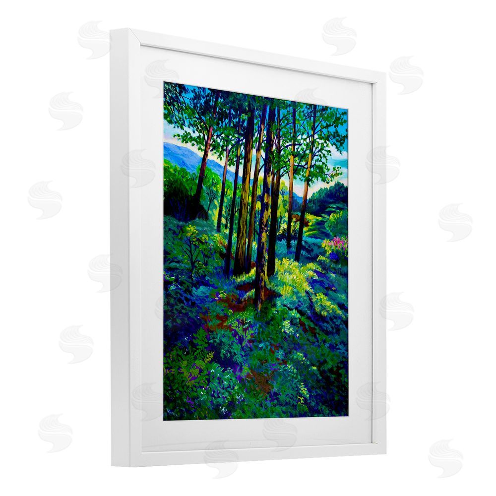 Lee Ann Zirbes Blue Ridge Mountain Breezes White Framed Print Under Glass with Mat Wall Art