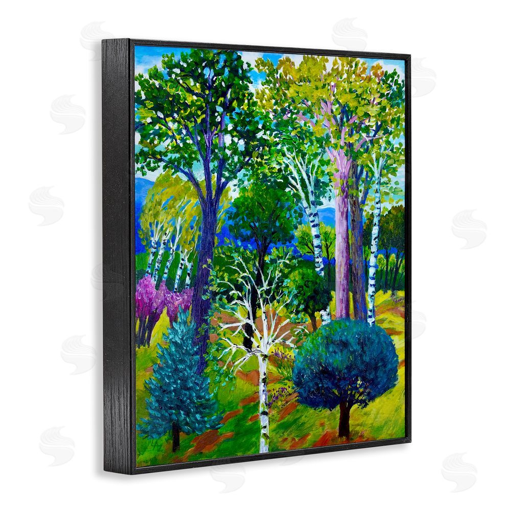 Lee Ann Zirbes Forest Medley Trees Black Framed Giclee Wall Art Print